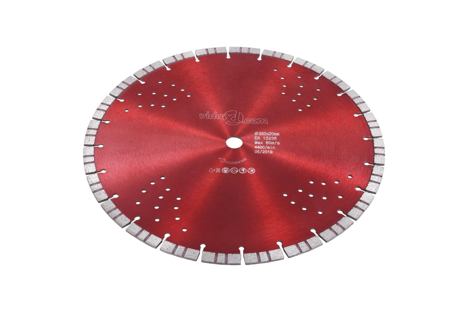 vidaXL 143234 Diamond Cutting Disc With Turbo And Holes Steel 350mm-2