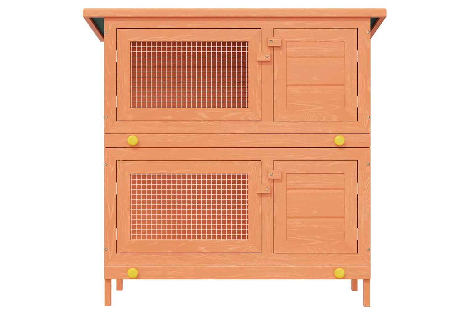 Vidaxl 170159 Outdoor Rabbit Hutch Small Animal House Pet Cage 4 Doors Wood-2