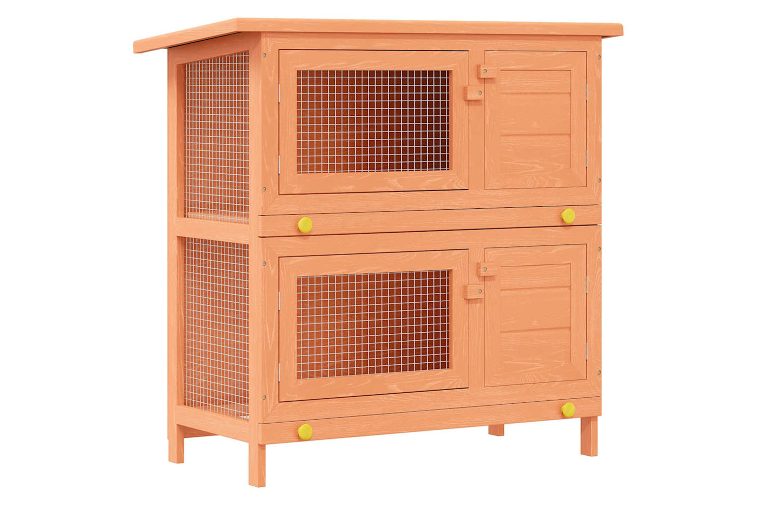 Vidaxl 170159 Outdoor Rabbit Hutch Small Animal House Pet Cage 4 Doors Wood