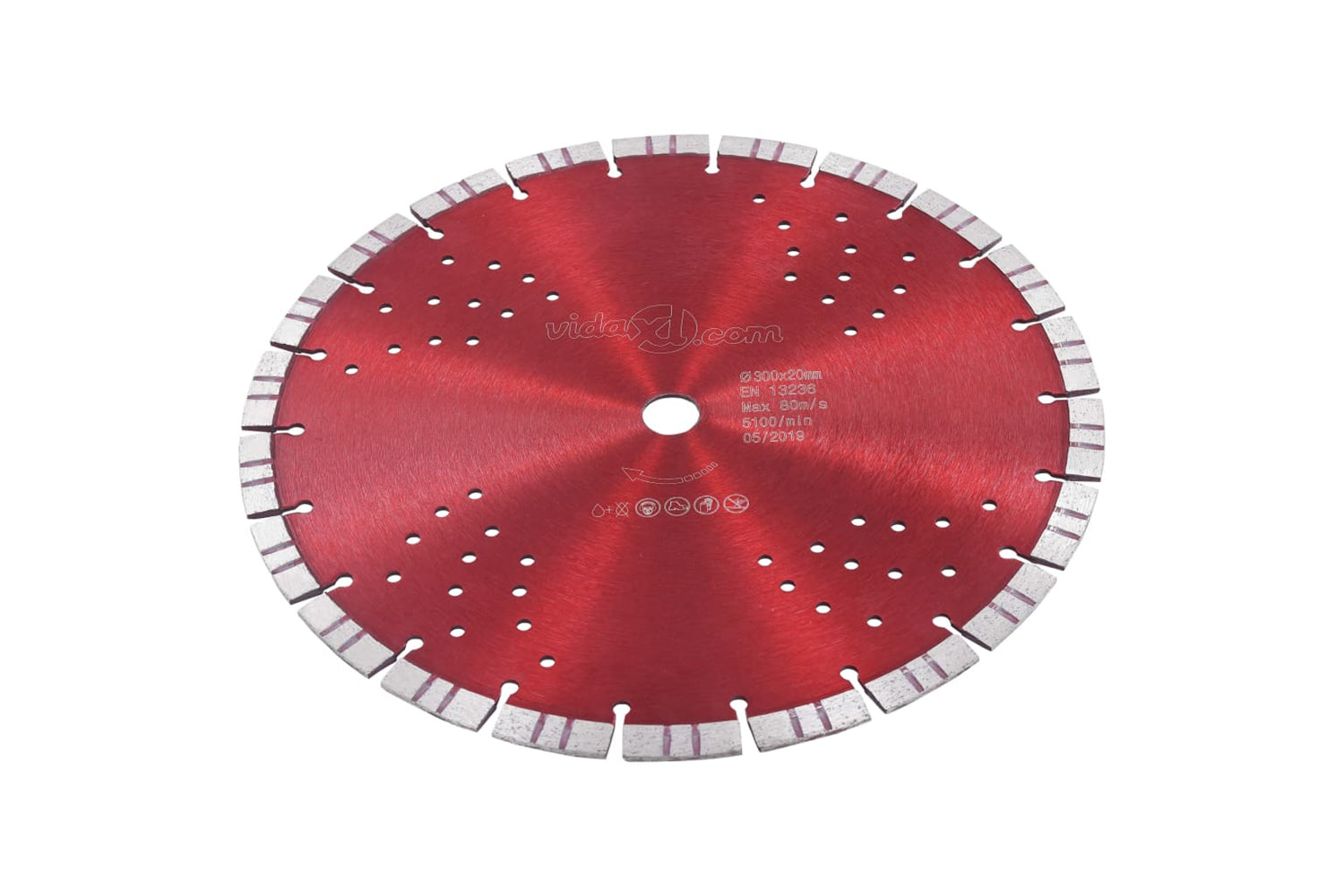 vidaXL 143231 Diamond Cutting Disc With Turbo And Holes Steel 300mm-2