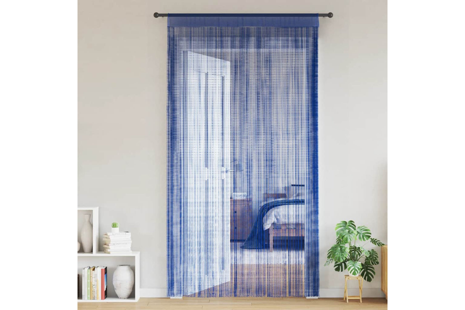 vidaXL 132407 String Curtains 2 Pcs 140x250cm Blue-2