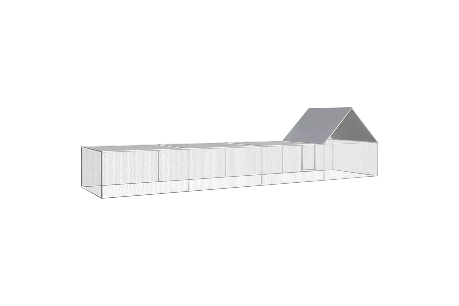 Vidaxl Chicken Coop 8x2x2 M Galvanised Steel-5