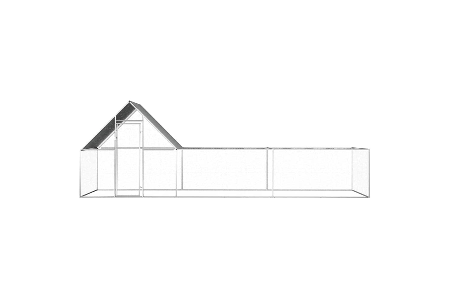 Vidaxl Chicken Coop 6x2x2 M Galvanised Steel-2