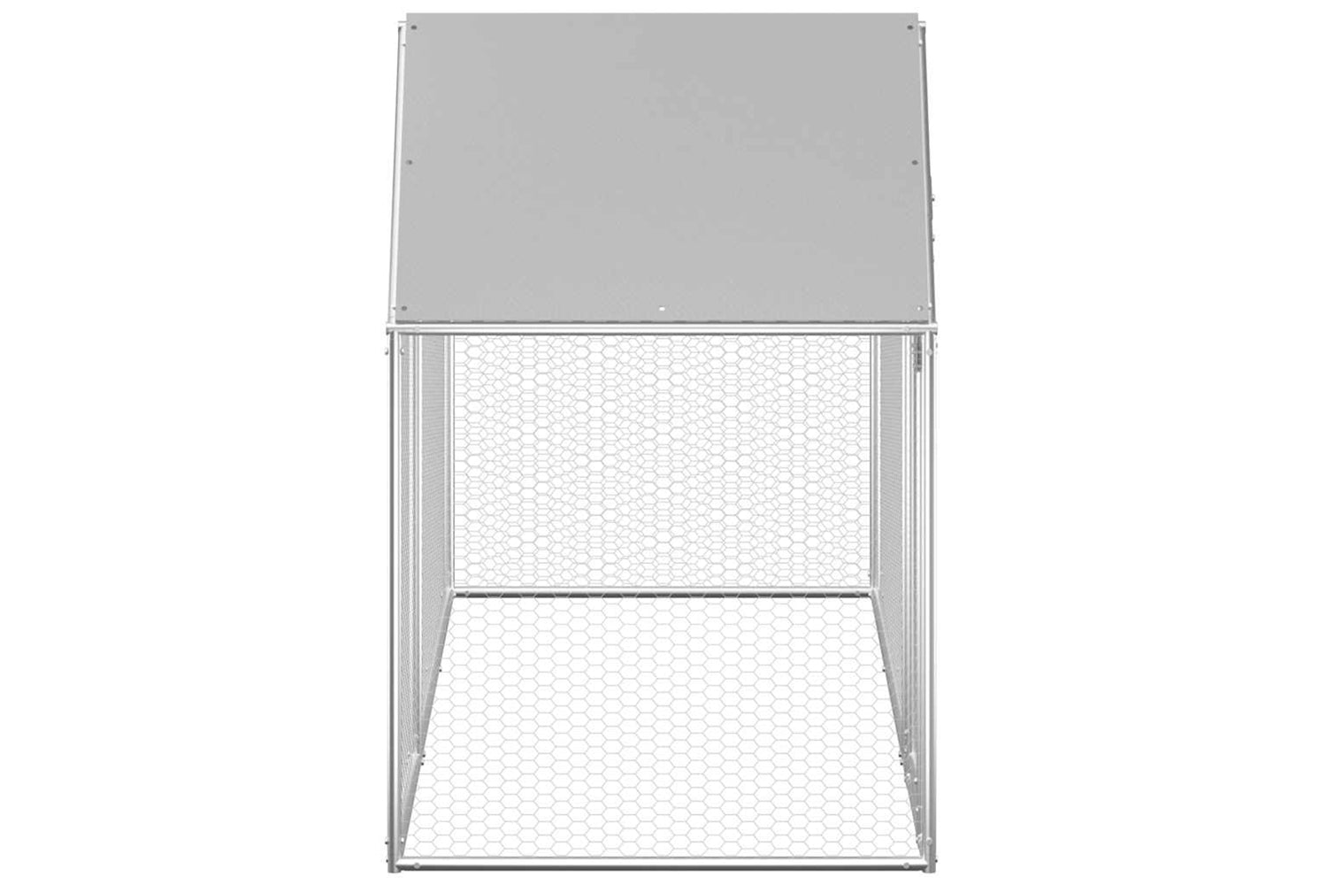 Vidaxl Chicken Coop 3x1x1.5 M Galvanised Steel-4