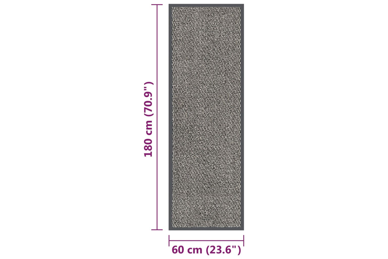 vidaXL 326946 Doormat Tufted 60x180cm Light Brown-5