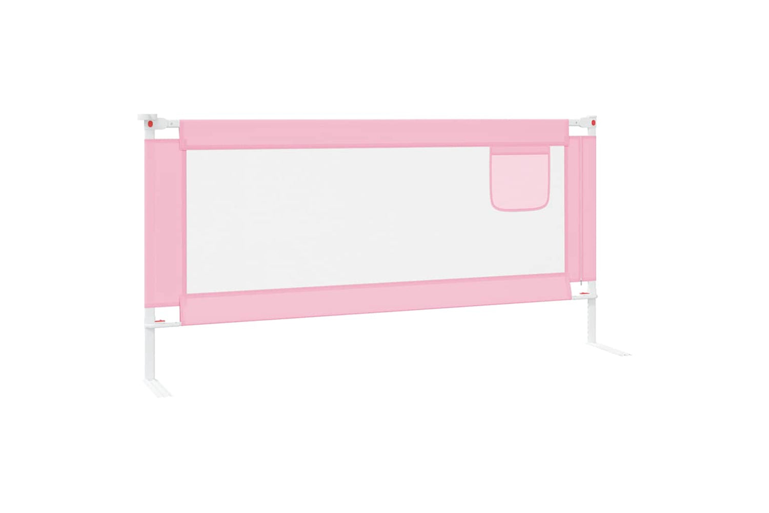 Vidaxl Toddler Safety Bed Rail Pink 190x25 Cm Fabric-4