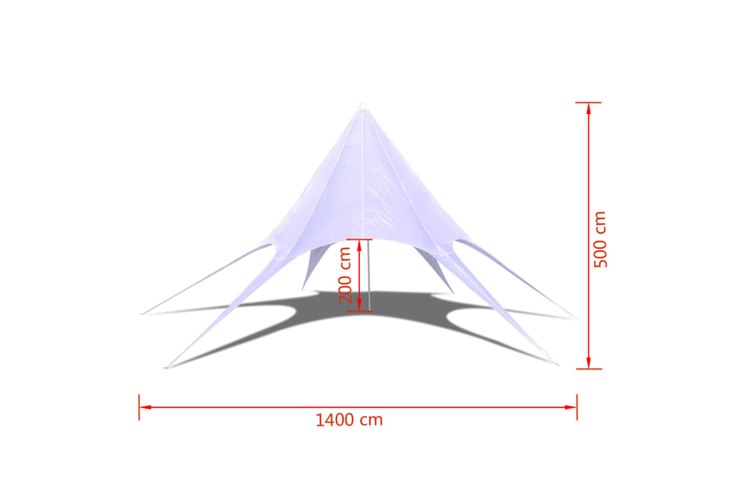 Vidaxl 40707 Gazebo Hexagon Star Garden Pavilion 14m-6