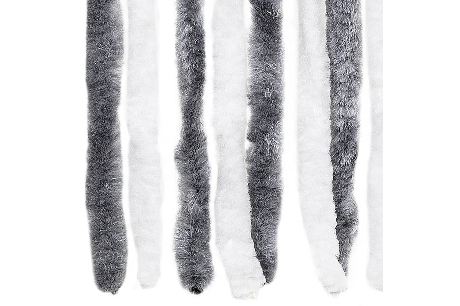 vidaXL Insect Curtain Grey And White 100x220cm Chenille-4