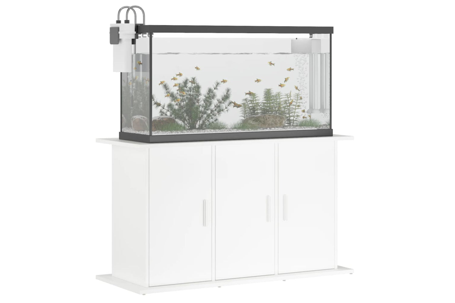 vidaXL 833631 Aquarium Stand White 101x41x58cm Engineered Wood-3