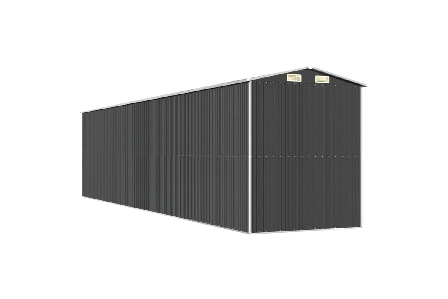 vidaXL 3147457 Garden Shed Anthracite 192x855x223cm Galvanised Steel-5