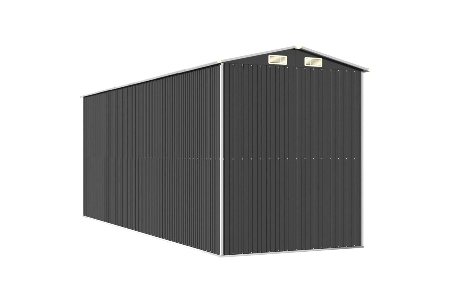 vidaXL 3147453 Garden Shed Anthracite 192x523x223cm Galvanised Steel-5