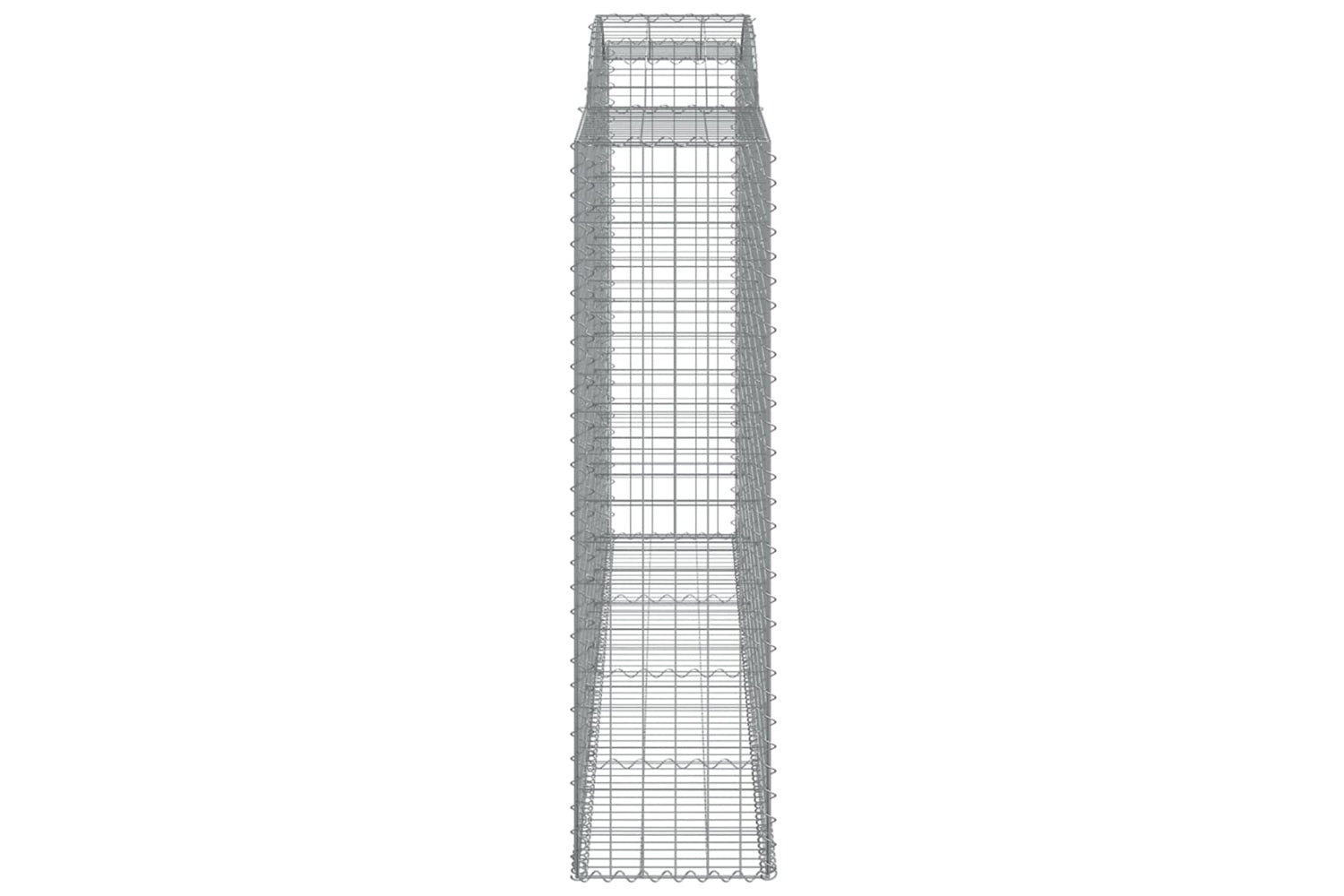vidaXL 3146775 Arched Gabion Baskets 4 Pcs 300x50x180/200cm Galvanised Iron-4