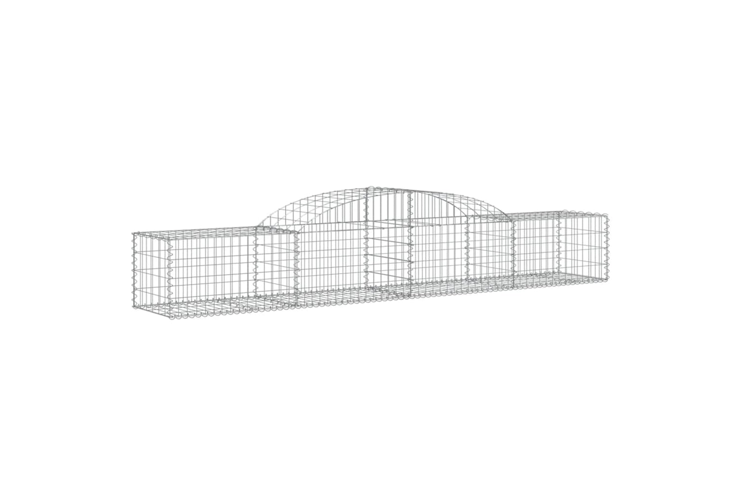 vidaXL 3146652 Arched Gabion Baskets 7 Pcs 300x50x40/60cm Galvanised Iron-2