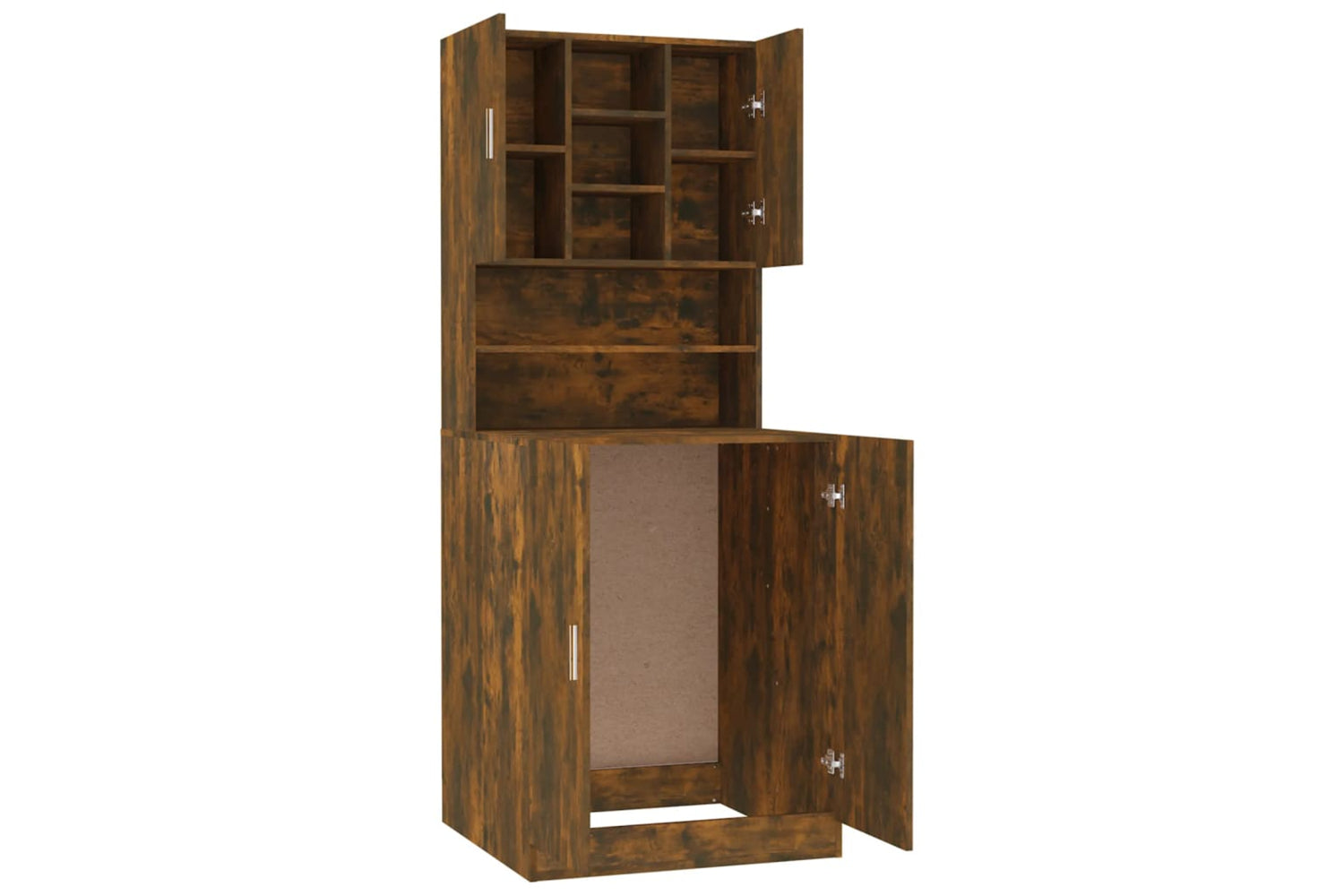 Vidaxl 3120182 Washing Machine Cabinet Smoked Oak Engineered Wood-5