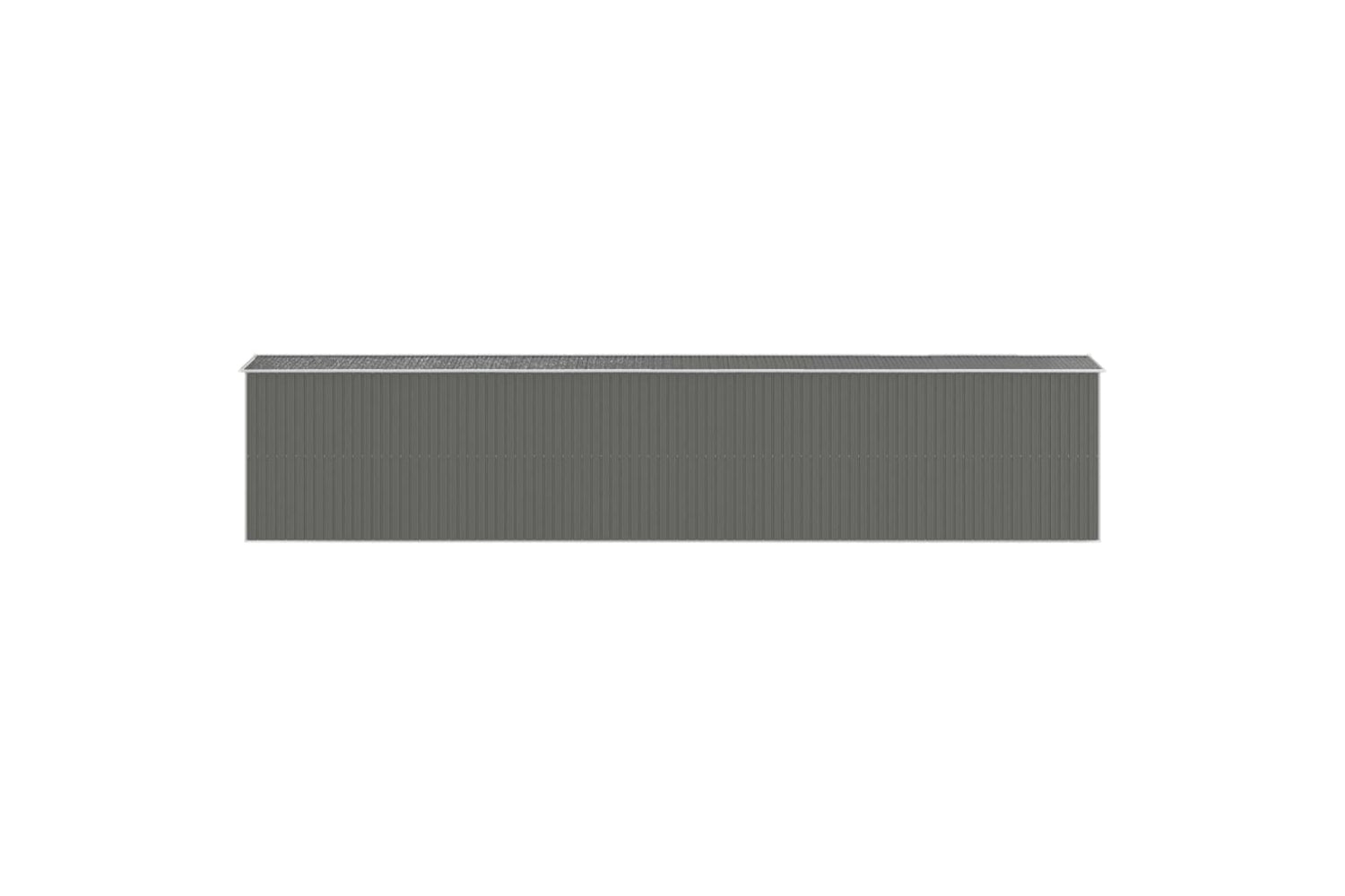 vidaXL 3147448 Garden Shed Light Grey 192x1021x223cm Galvanised Steel-4