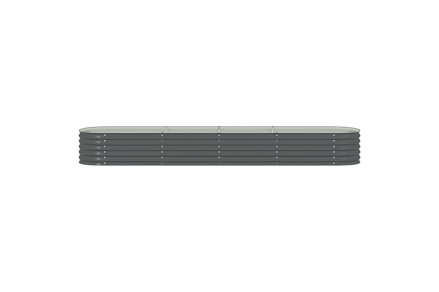 vidaXL Garden Raised Bed 400x80x44cm Galvanised Steel Grey-4