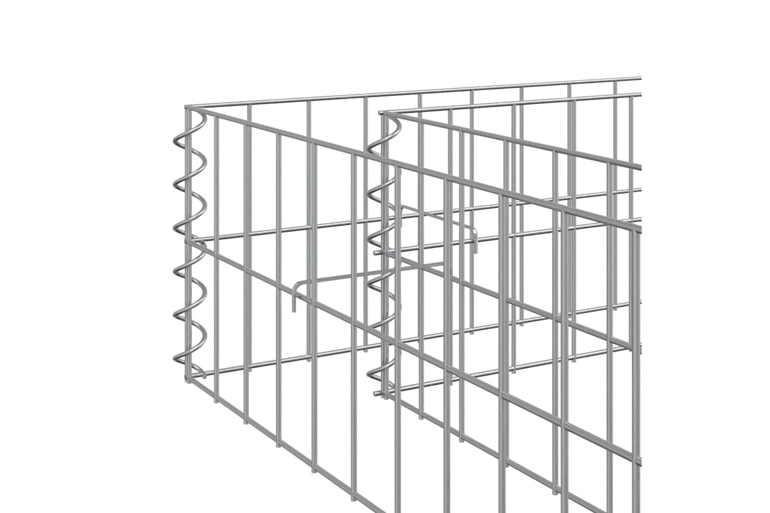 vidaXL 151314 Gabion Raised Bed Galvanised Steel 400x100x20cm-8