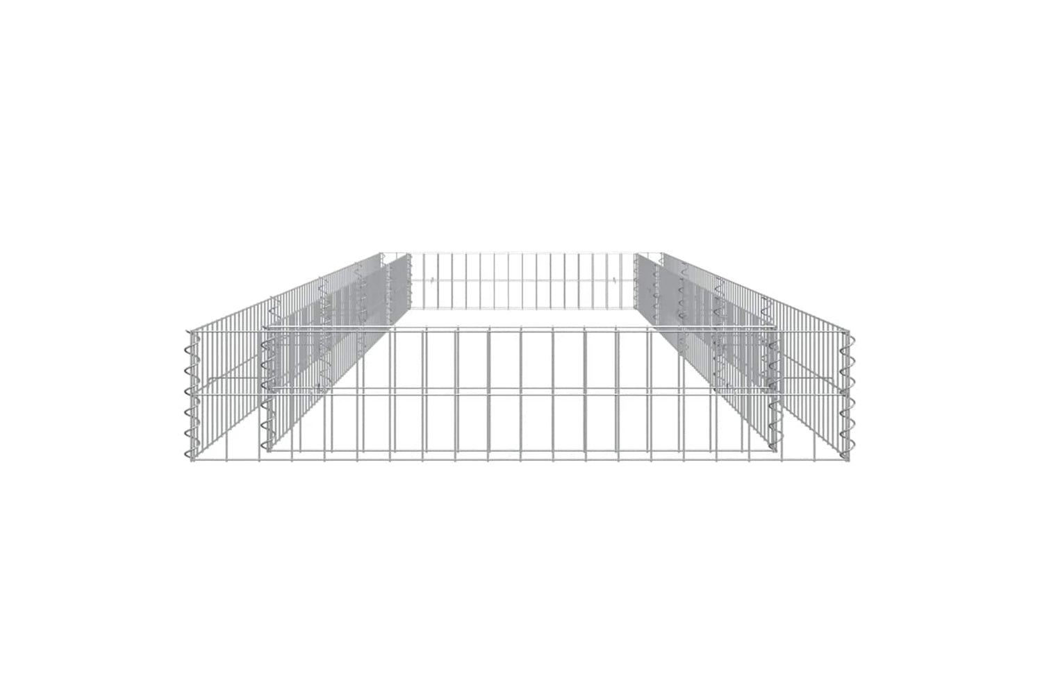 vidaXL 151314 Gabion Raised Bed Galvanised Steel 400x100x20cm-6