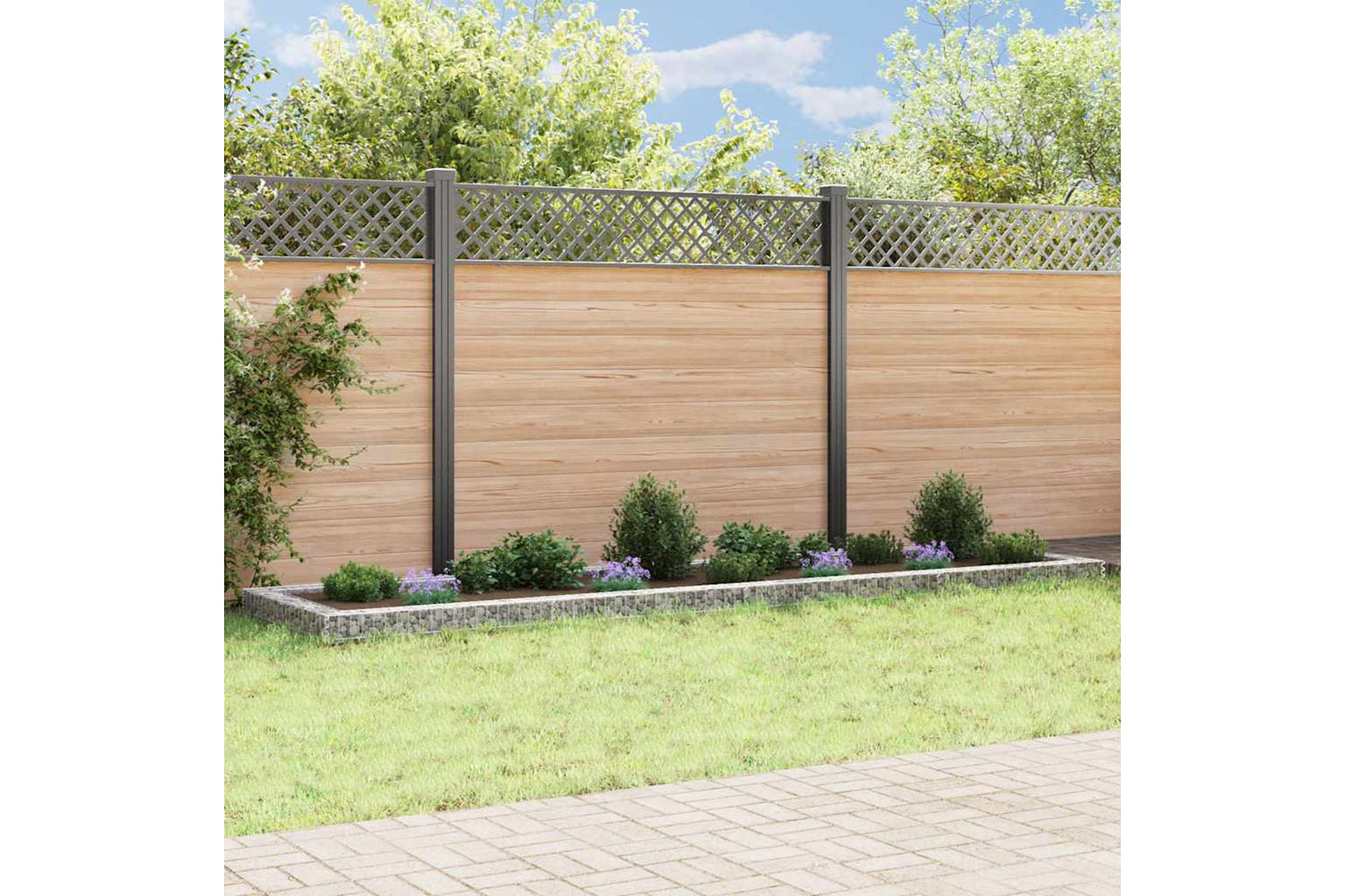 vidaXL 151314 Gabion Raised Bed Galvanised Steel 400x100x20cm-2