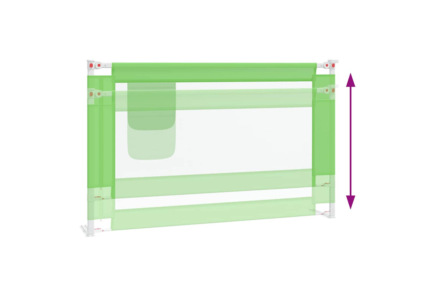 Vidaxl Toddler Safety Bed Rail Green 120x25 Cm Fabric-5