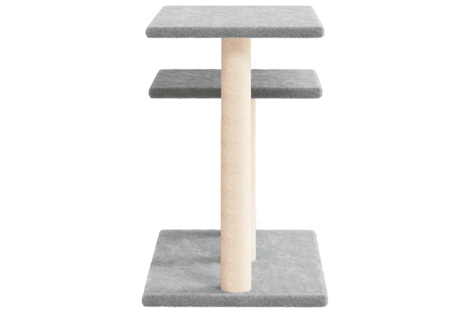vidaXL 172047 Cat Scratching Posts With Platforms Light Grey 62.5cm-3