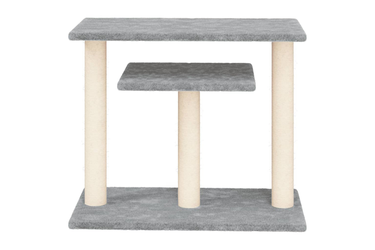 vidaXL 172047 Cat Scratching Posts With Platforms Light Grey 62.5cm-2