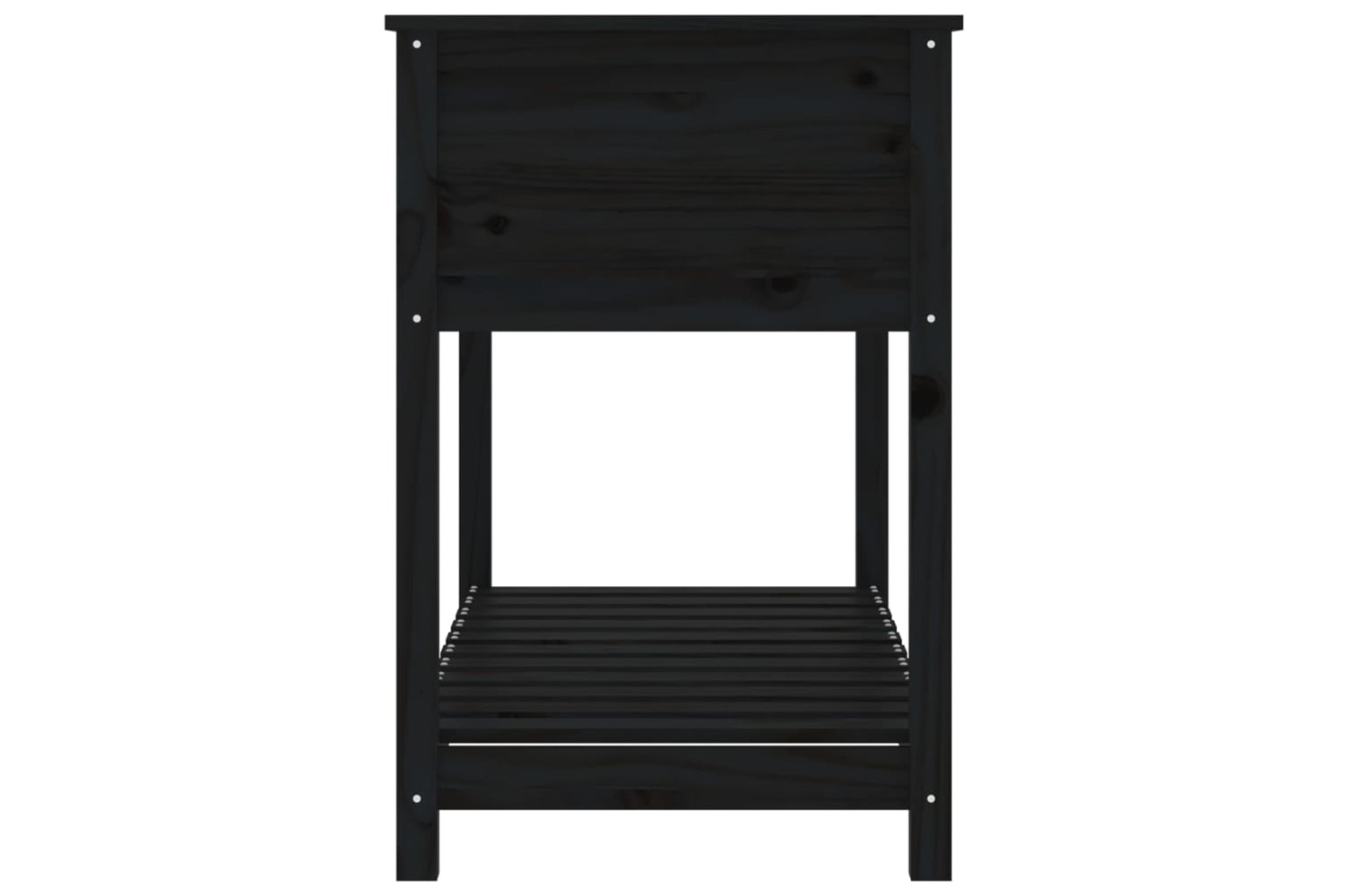 vidaXL 823791 Planter With Shelf Black 111.5x54x81cm Solid Wood Pine-5