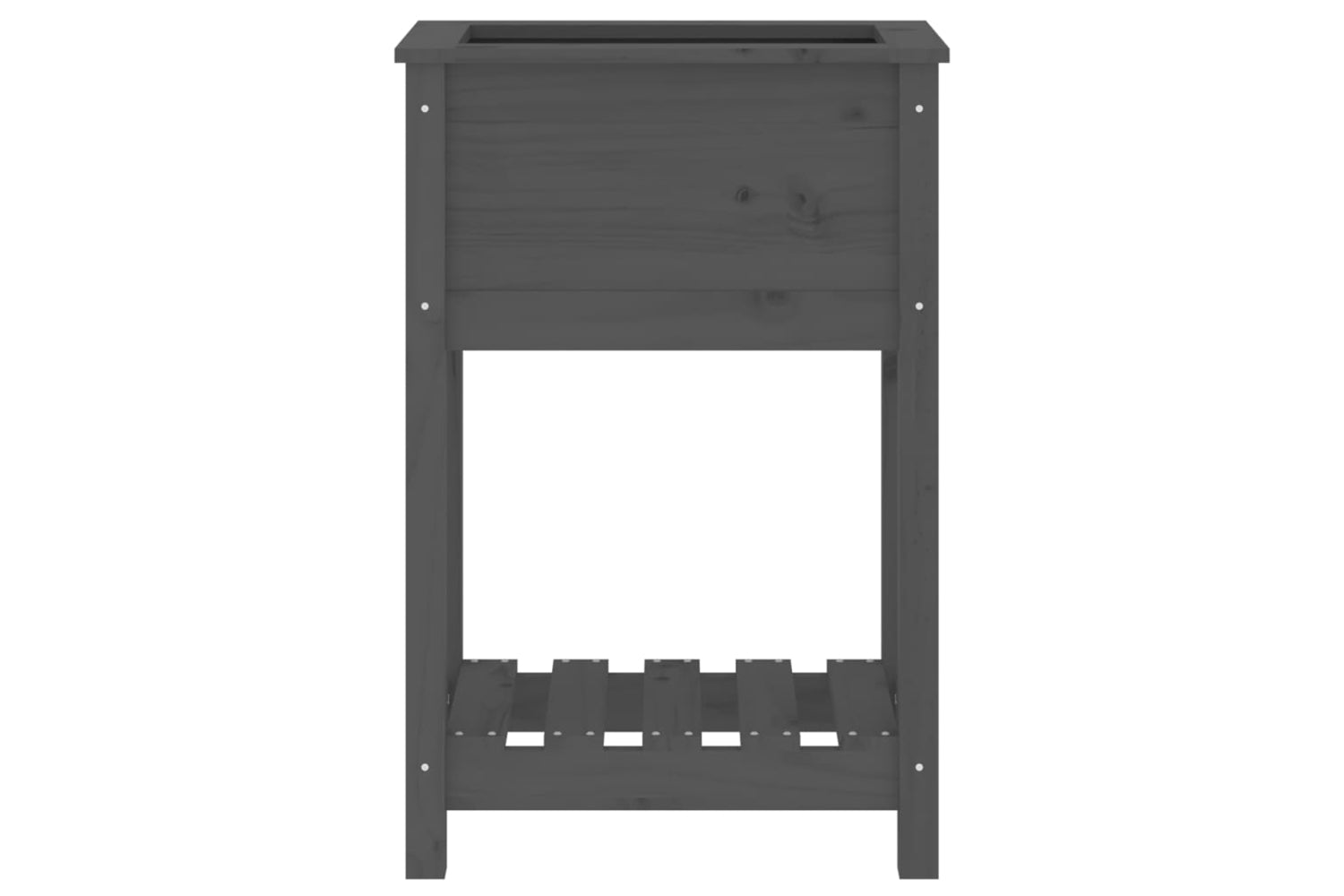 vidaXL 823754 Planter With Shelf Grey 54x34.5x81cm Solid Wood Pine-4