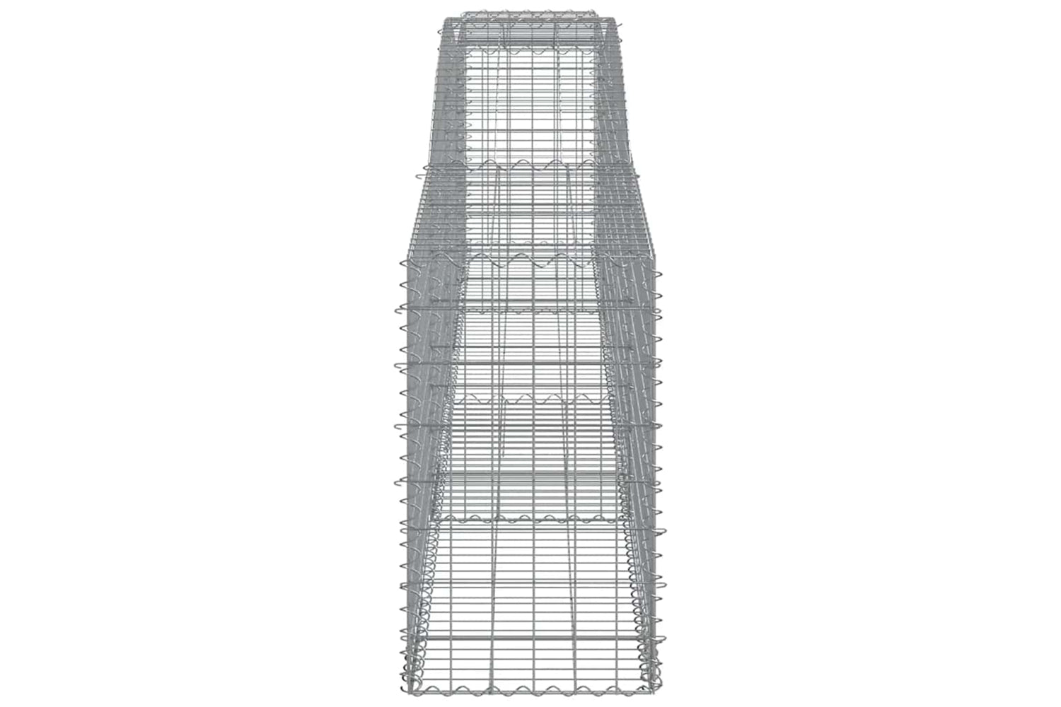 vidaXL 3146992 Arched Gabion Baskets 15 Pcs 400x50x80/100cm Galvanised Iron-4