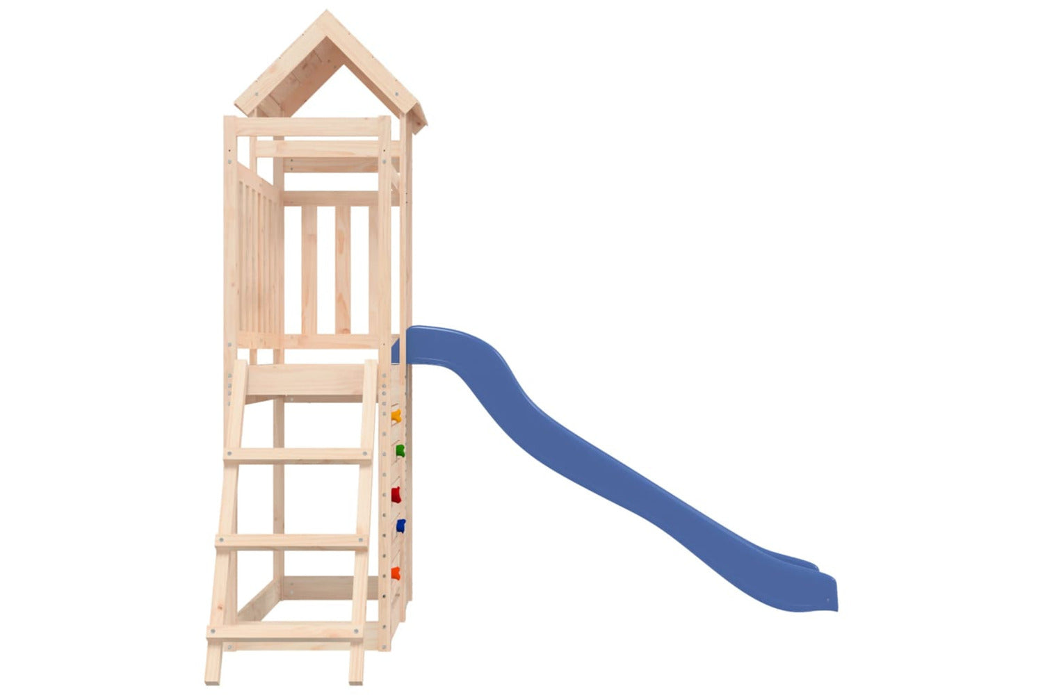 Vidaxl 3155888 Playhouse With Slide Rockwall Solid Wood Pine-5