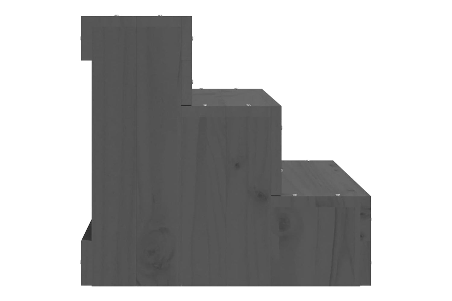 vidaXL 822463 Pet Stair Grey 40x37.5x35cm Solid Wood Pine-4