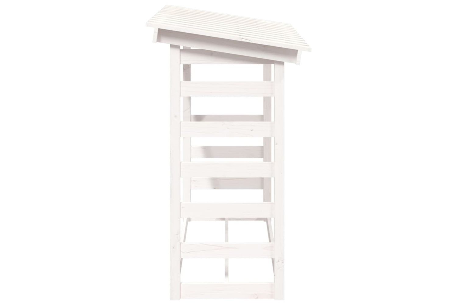 vidaXL 822438 Firewood Rack White 108x64.5x110cm Solid Wood Pine-5