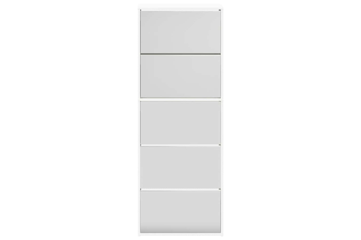 vidaXL 273938 Shoe Cabinet 5-layer Mirror White 63x17x169.5cm-3