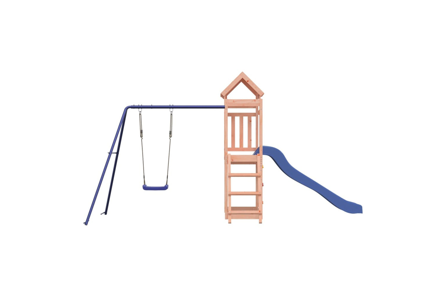 Vidaxl 3155892 Playhouse With Slide Swing Rockwall Solid Wood Douglas-5