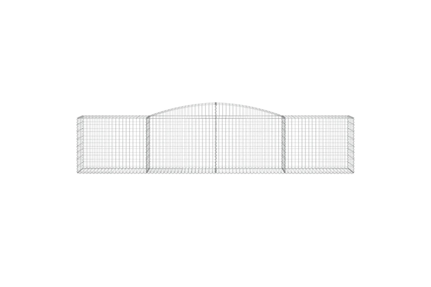 vidaXL 3146990 Arched Gabion Baskets 9 Pcs 400x50x80/100cm Galvanised Iron-3