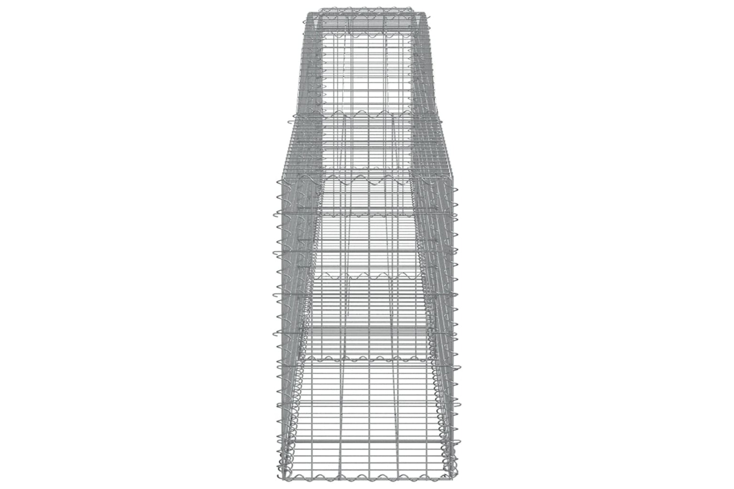 vidaXL 3146989 Arched Gabion Baskets 8 Pcs 400x50x80/100cm Galvanised Iron-4