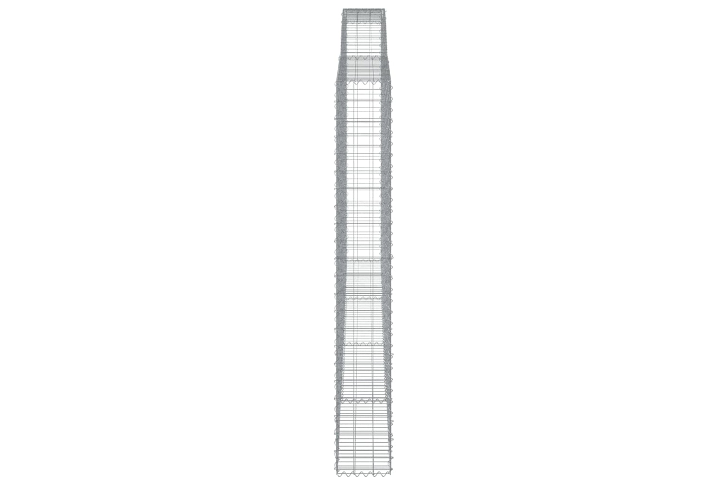 vidaXL 3146944 Arched Gabion Baskets 2 Pcs 400x30x220/240cm Galvanised Iron-4