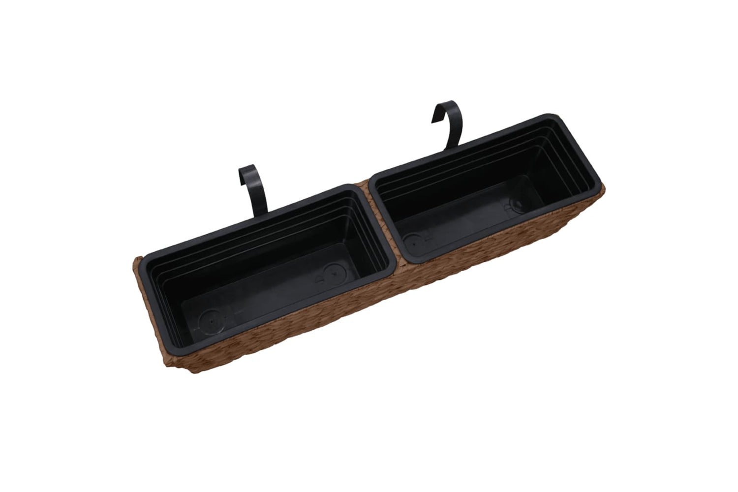 Vidaxl Garden Planters 2 Pcs Water Hyacinth Brown-4
