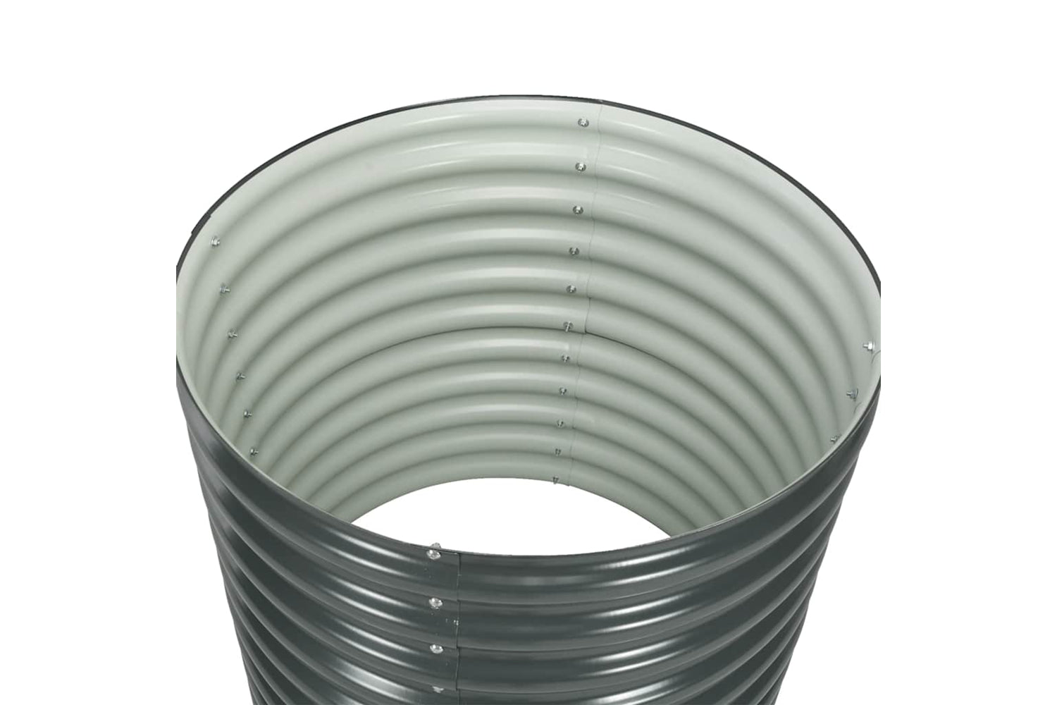 vidaXL Garden Raised Bed 80x80x81cm Galvanised Steel Grey-4
