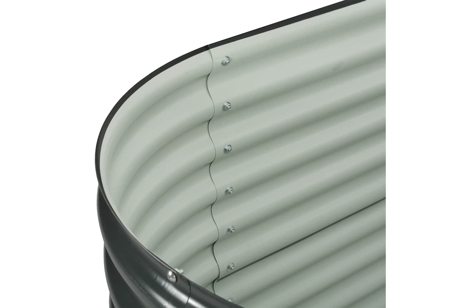 vidaXL Garden Raised Bed 160x80x81cm Galvanised Steel Grey-6