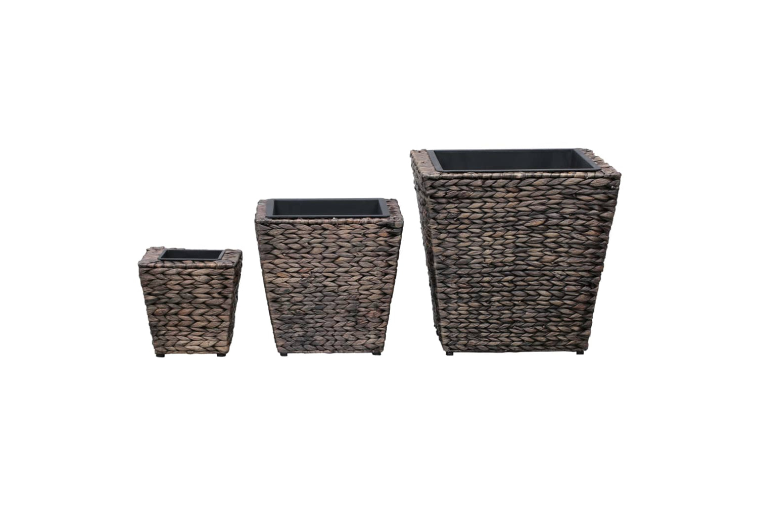 Vidaxl Raised Beds 3 Pcs Water Hyacinth Brown-3
