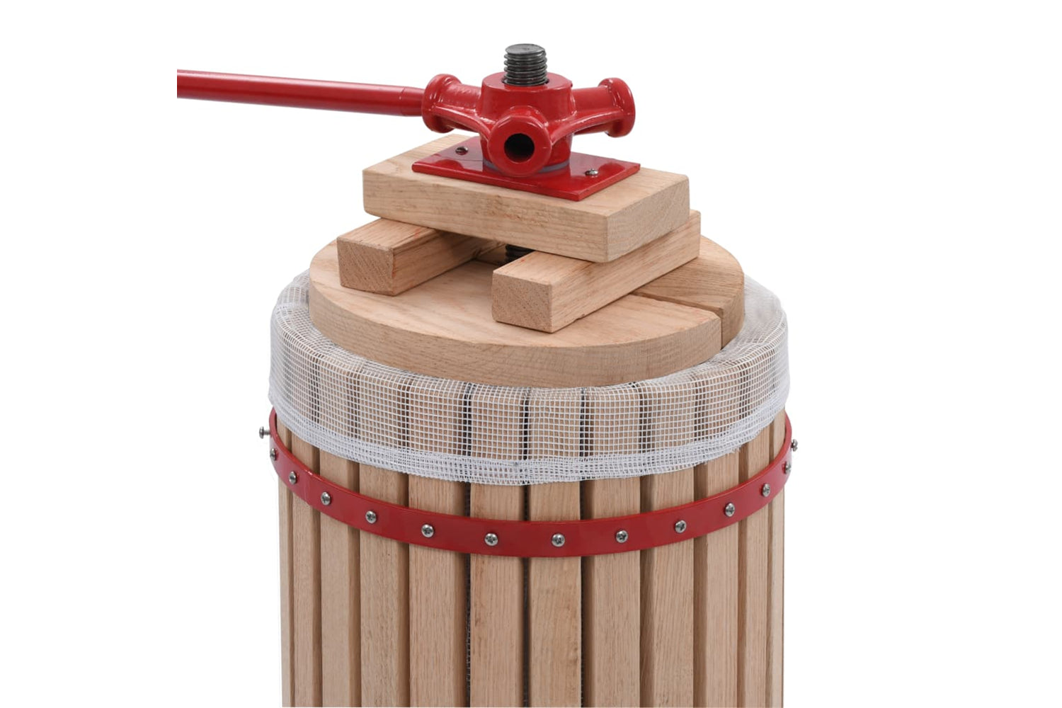 vidaXL 144744 Fruit And Wine Press With Cloth Bag 24 L Oak Wood-3