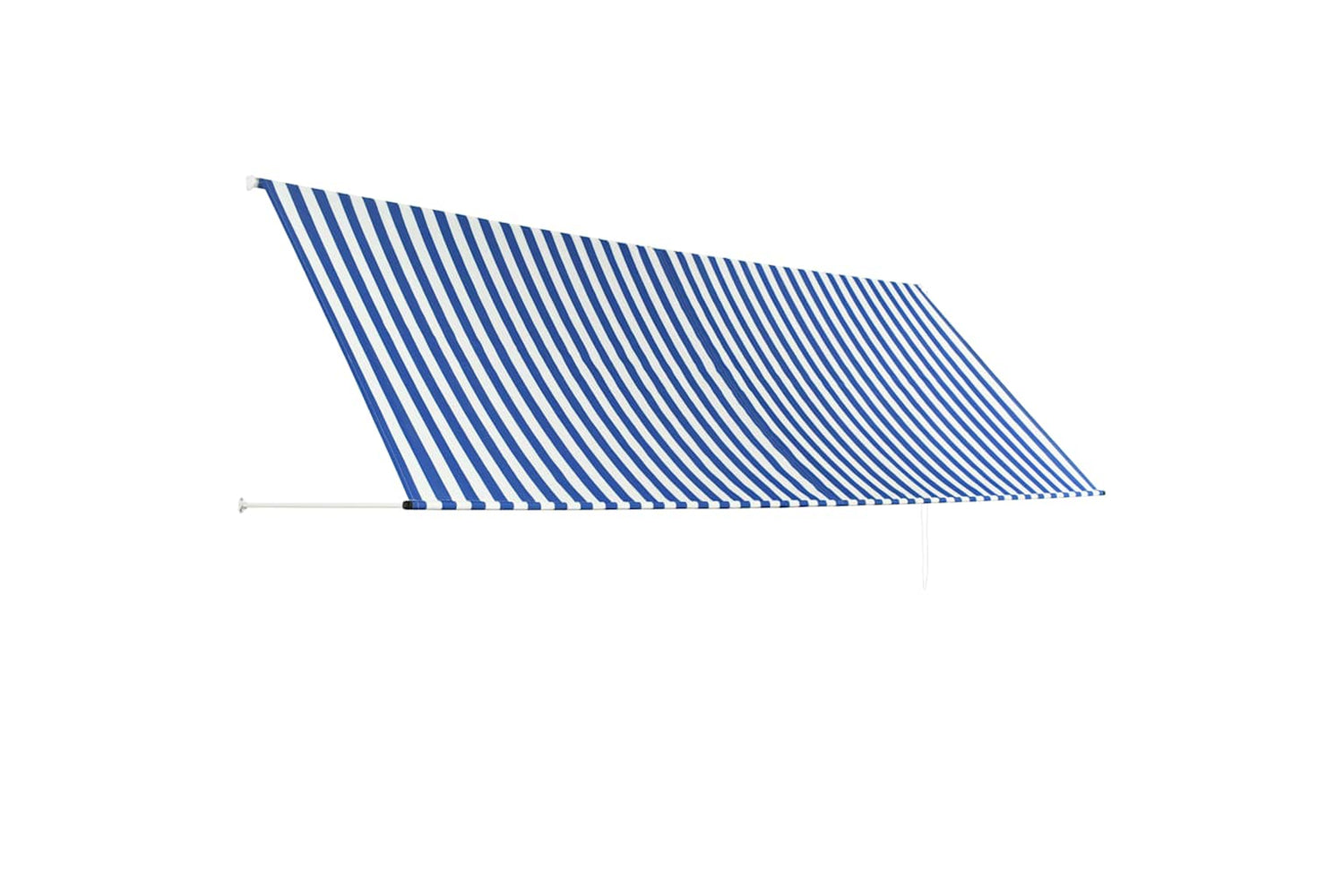 Vidaxl Retractable Awning 400x150 Cm Blue And White-3
