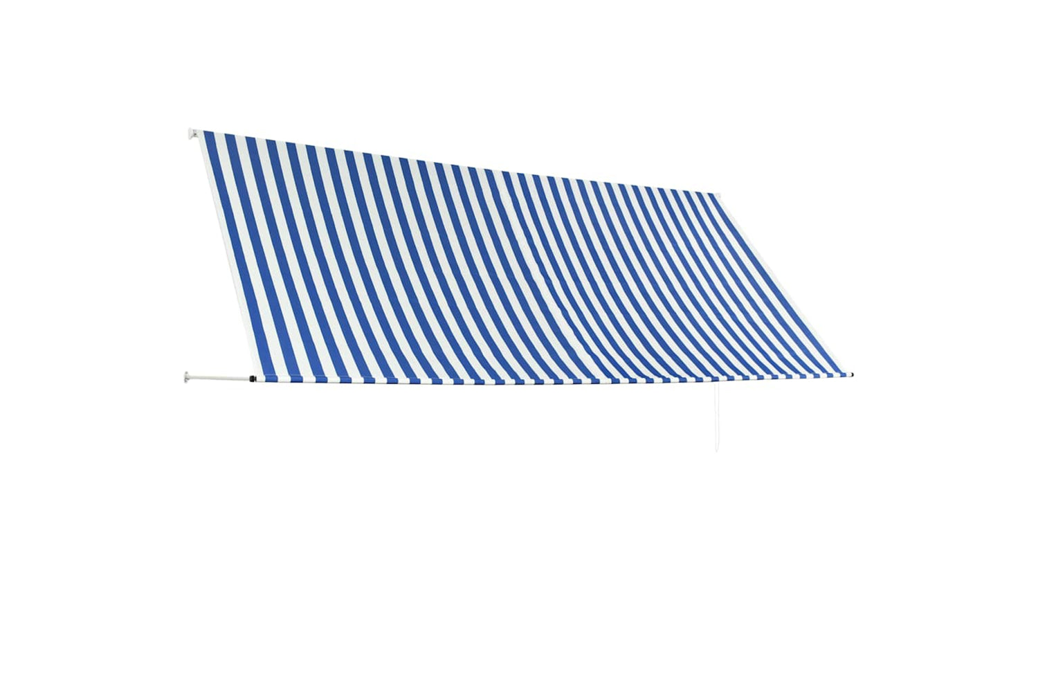 Vidaxl Retractable Awning 350x150 Cm Blue And White-3