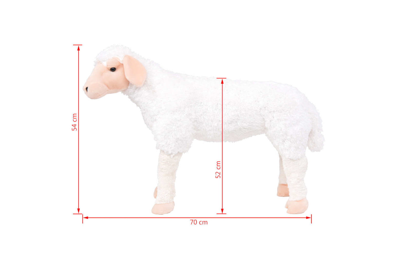 vidaXL 91341 Standing Plush Toy Sheep White Xxl-5
