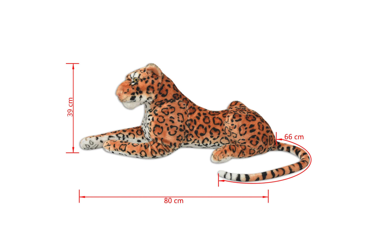 vidaXL 80165 Leopard Toy Plush Brown Xxl-5