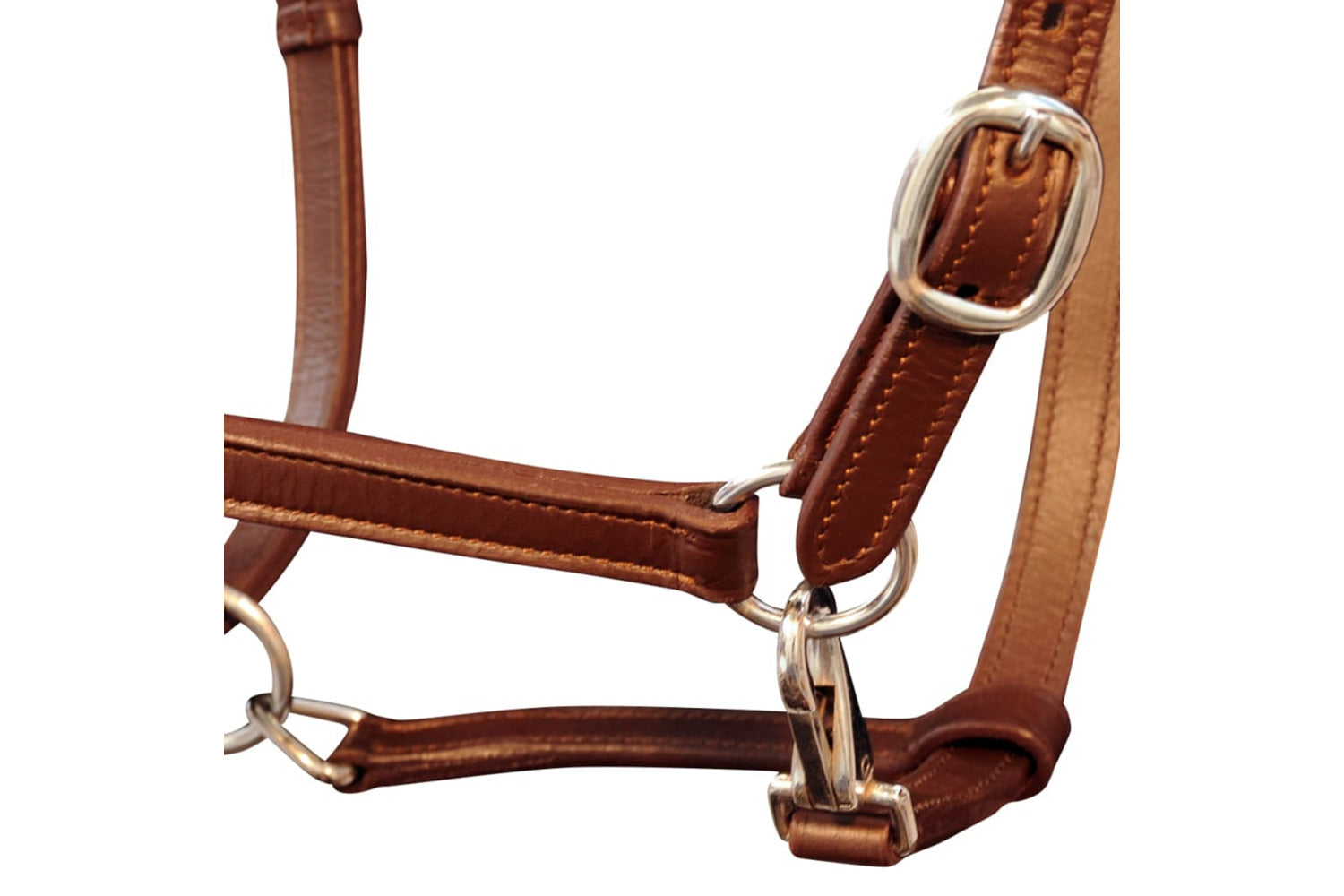Vidaxl 90888 Real Leather Headcollar Stable Halter Adjustable Brown Full-2