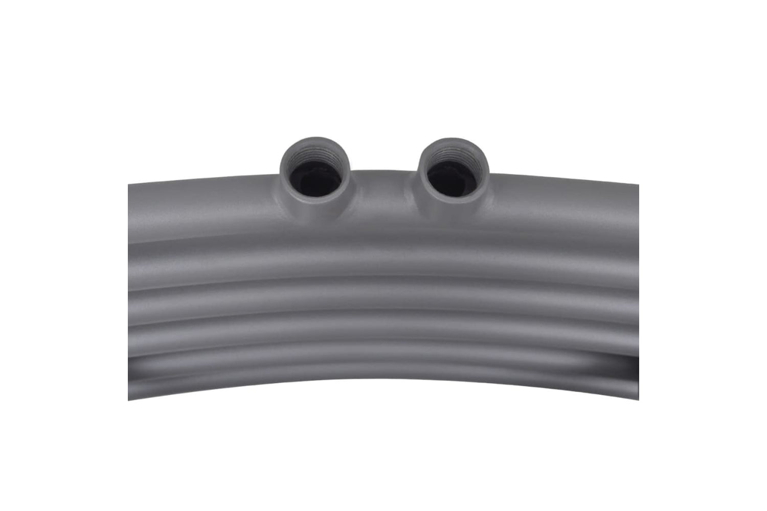 Vidaxl 141896 Grey Bathroom Central Heating Towel Rail Radiator Curve 480x480mm-5