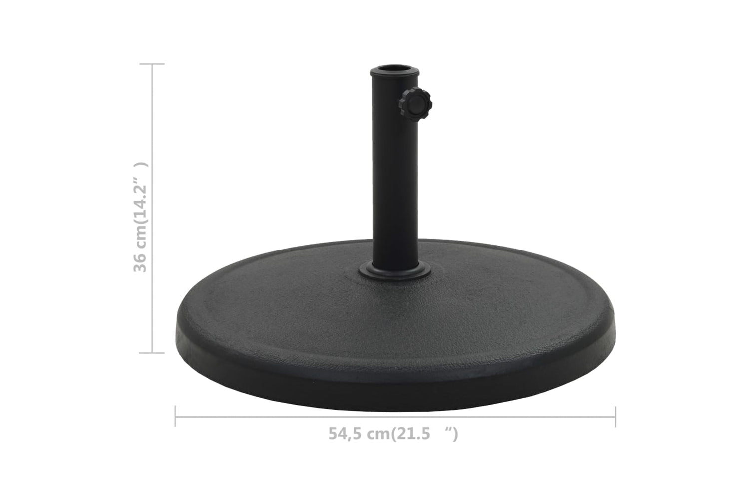 Vidaxl 45197 Parasol Base Round Polyresin 19 Kg Black-6