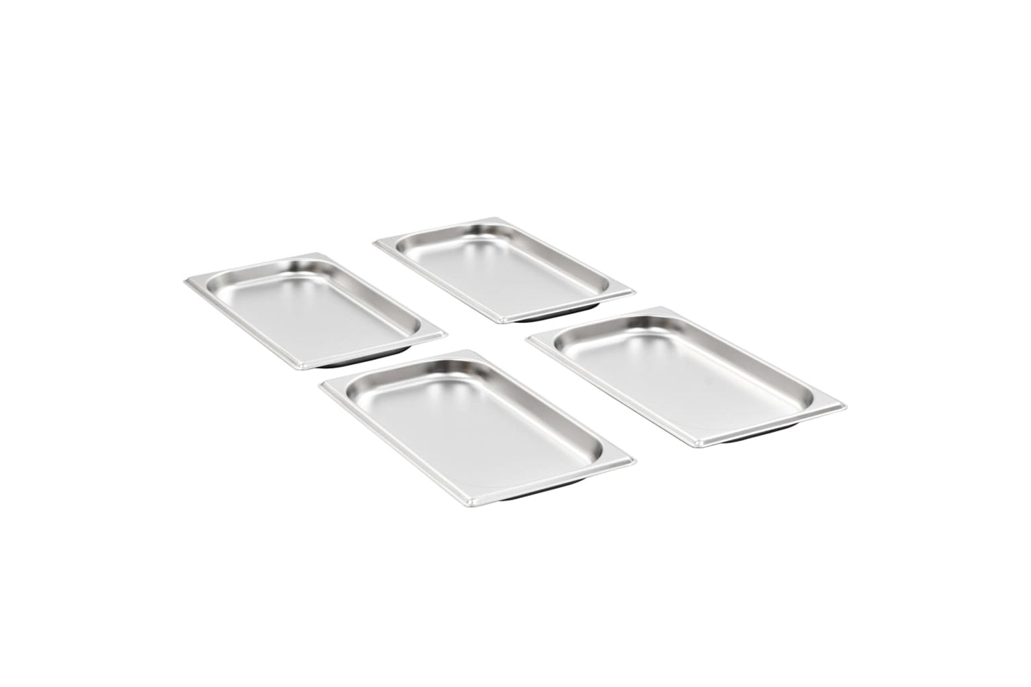 vidaXL 50892 Gastronorm Containers 12 Pcs Gn 1/3 20mm Stainless Steel-2